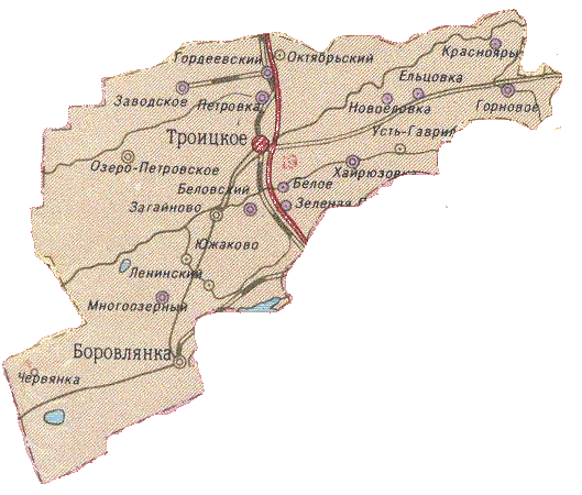 Карта троицкое алтайский